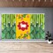 Cow Backdrop with Marigold Design Indian Traditional Cloth 5x8 Feet Backdrop Pooja Wall Decor Indian Wall Art Photo Decor Banner Indian Janmashtami Decor Decorative Pooja Cloth